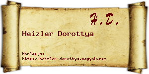 Heizler Dorottya névjegykártya